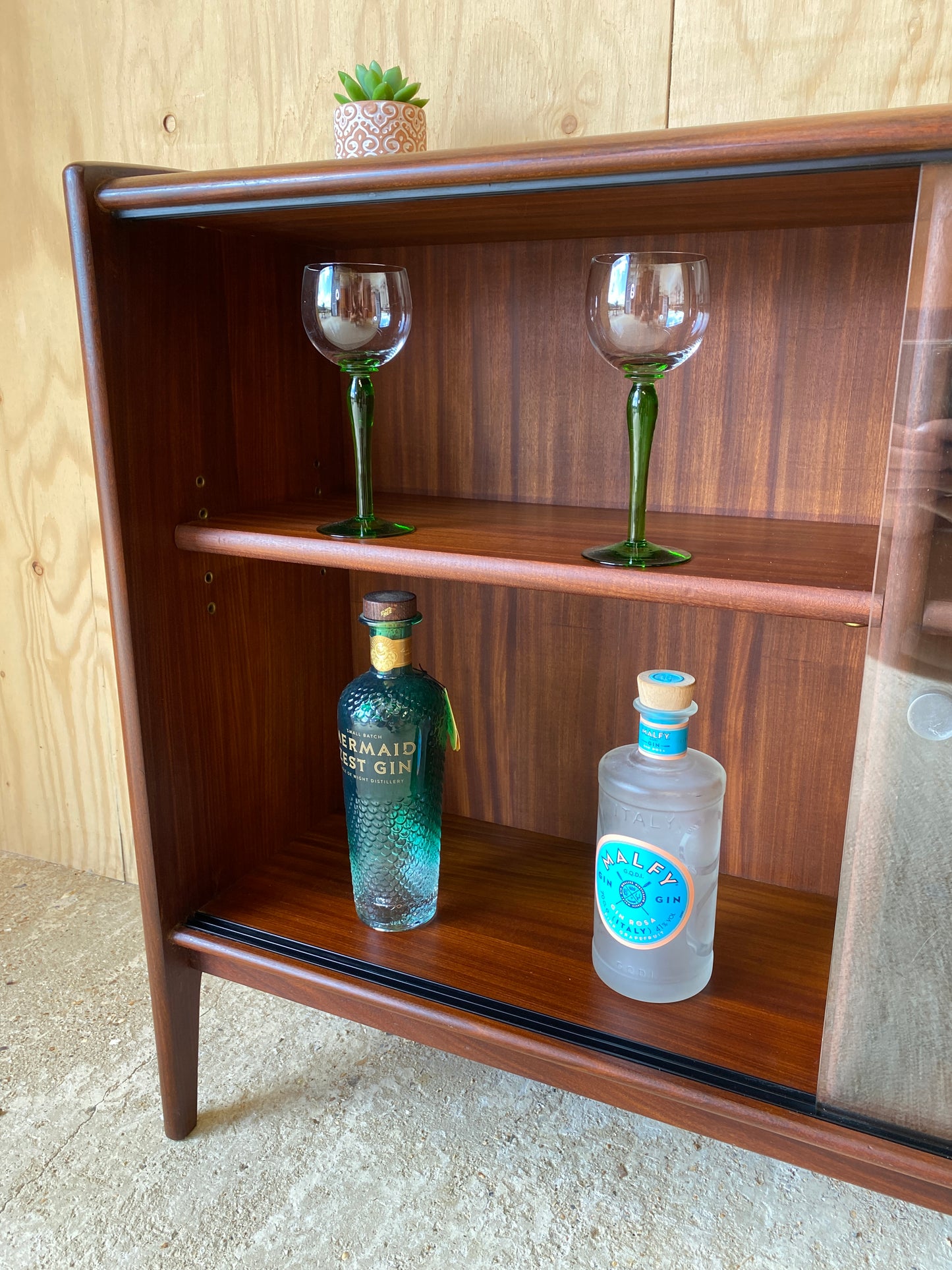 A.Younger Glass Door Drinks Cabinet