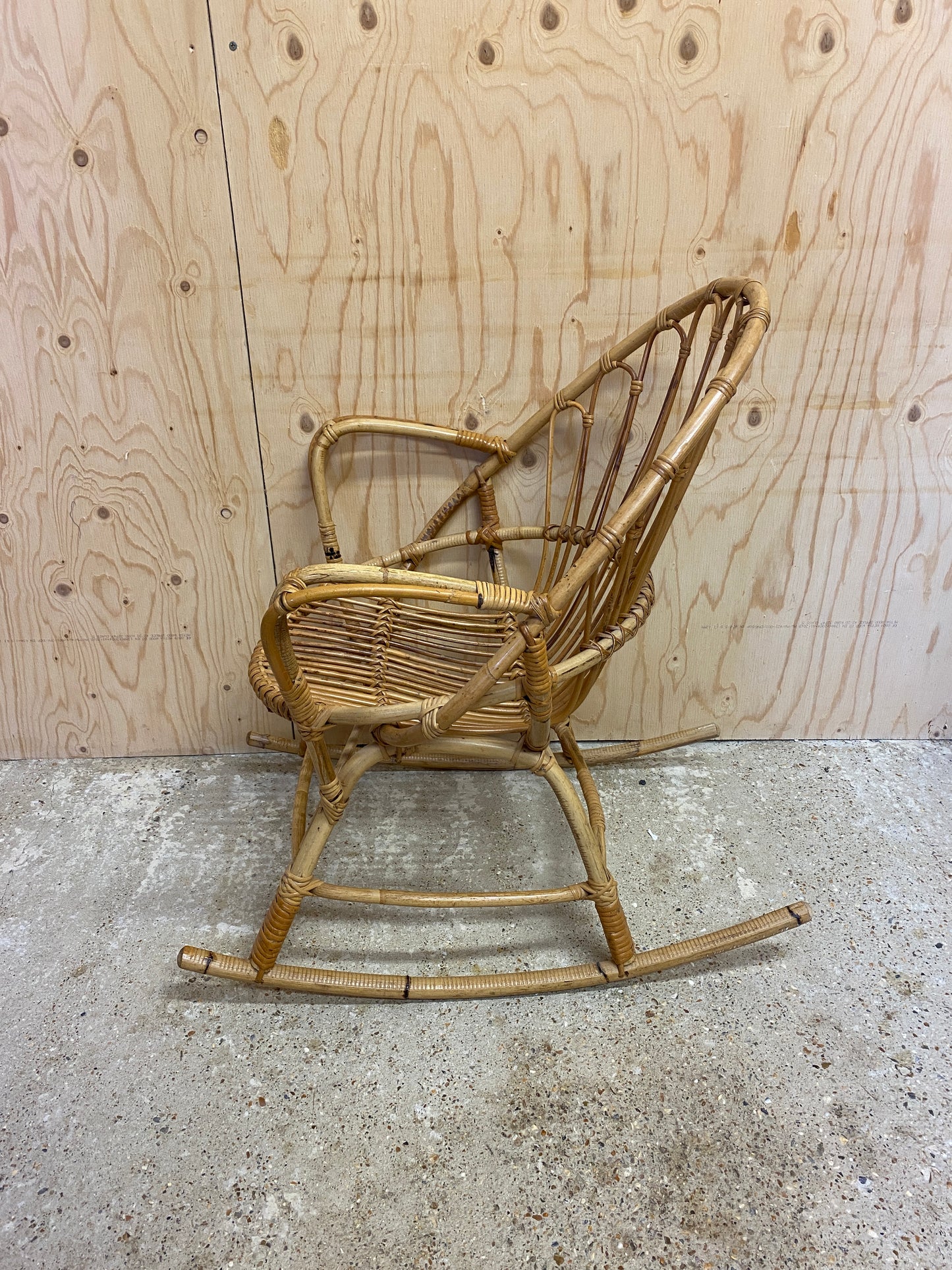 Bamboo Italian Style Rattan Rocking Chair