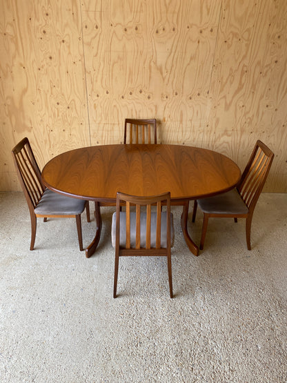 GPlan Oval Extending Table & Six Dining Chairs