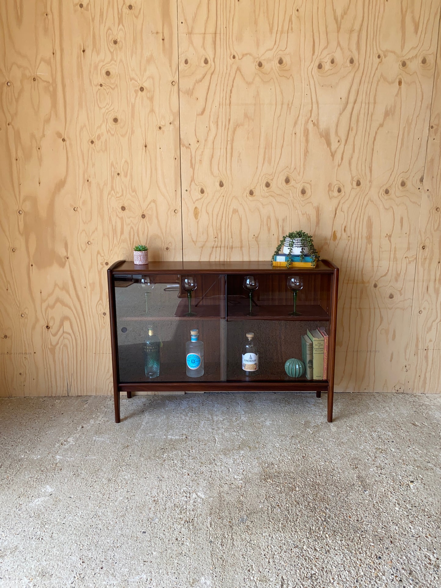 A.Younger Glass Door Drinks Cabinet