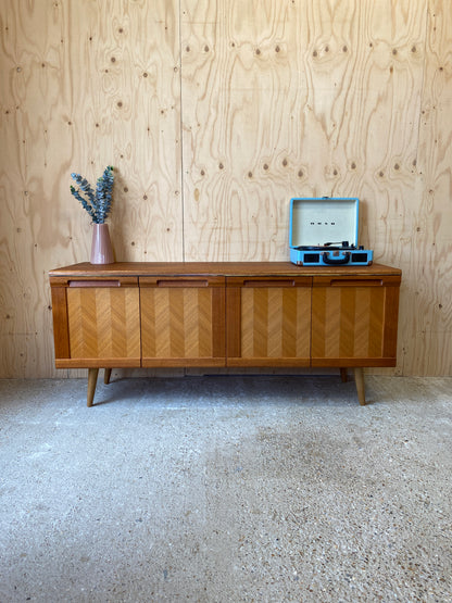 GPlan Chevron Sideboard on Wooden Tapered Legs