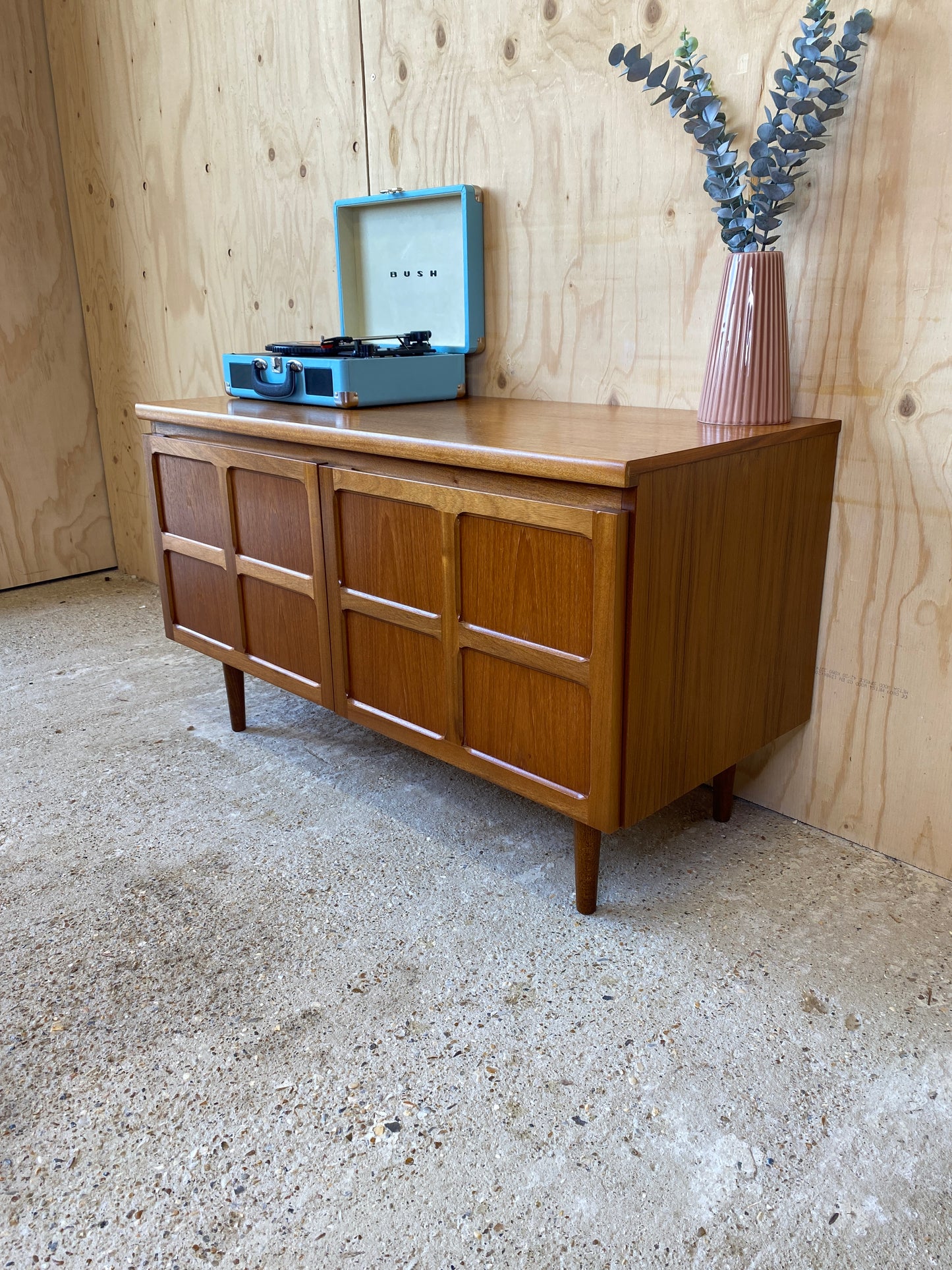 Nathan Squares Sideboard on Wooden Tapered Legs