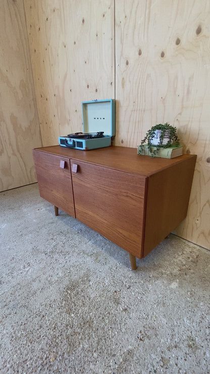 Vintage Retro Mid Century Sideboard by Danish makers Domino Mobler on Wooden Tapered Legs