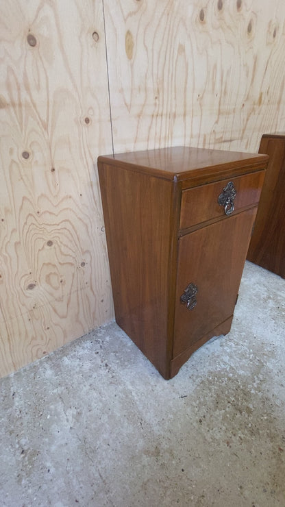 Vintage 1960's Art Deco Bedside Tables by B&A Furniture